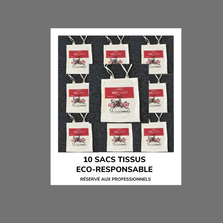 PACK DE 10 SACS WEELOVA TISSU COTON ECO RESPONSABLE