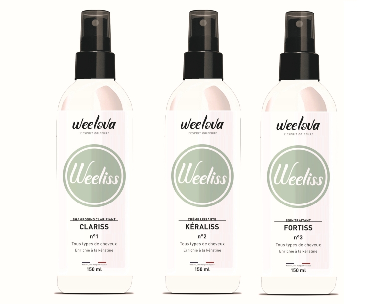 KIT DE LISSAGE WEELISS KERALISS 3 PRODUITS (CHEVEUX NATURELS ET COLORES)